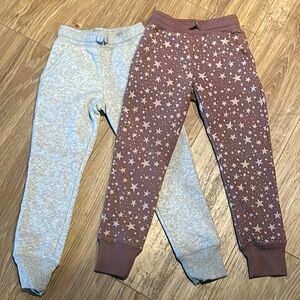 2 kids XS 4-5 fleece sweatpants w/pockets NWOT